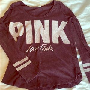 Pink long sleeve purple shirt